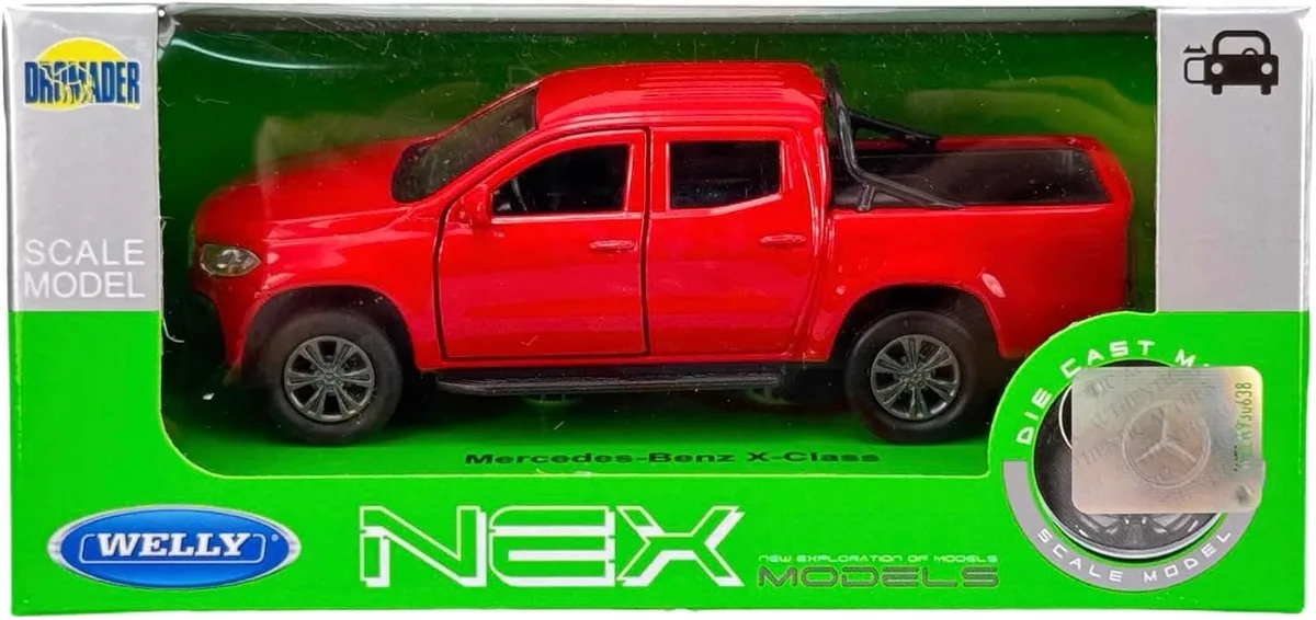 Metalen Modelauto Schaal 1:34-1/39 - Rode Vrachtwagen fra Welly – produktbillede
