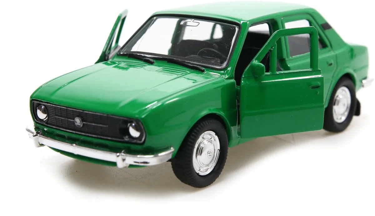 Metalen Modelauto Skoda 105 L Schaal 1:34 från Welly i Grön – produktbild