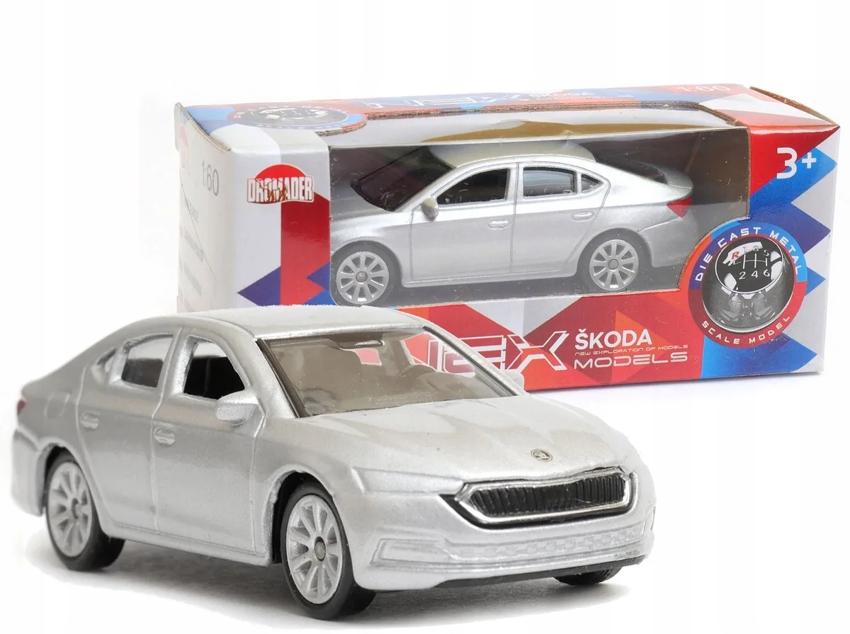 Metalen Modelauto Skoda Octavia New Generation 1:60 från Welly i Silver – produktbild