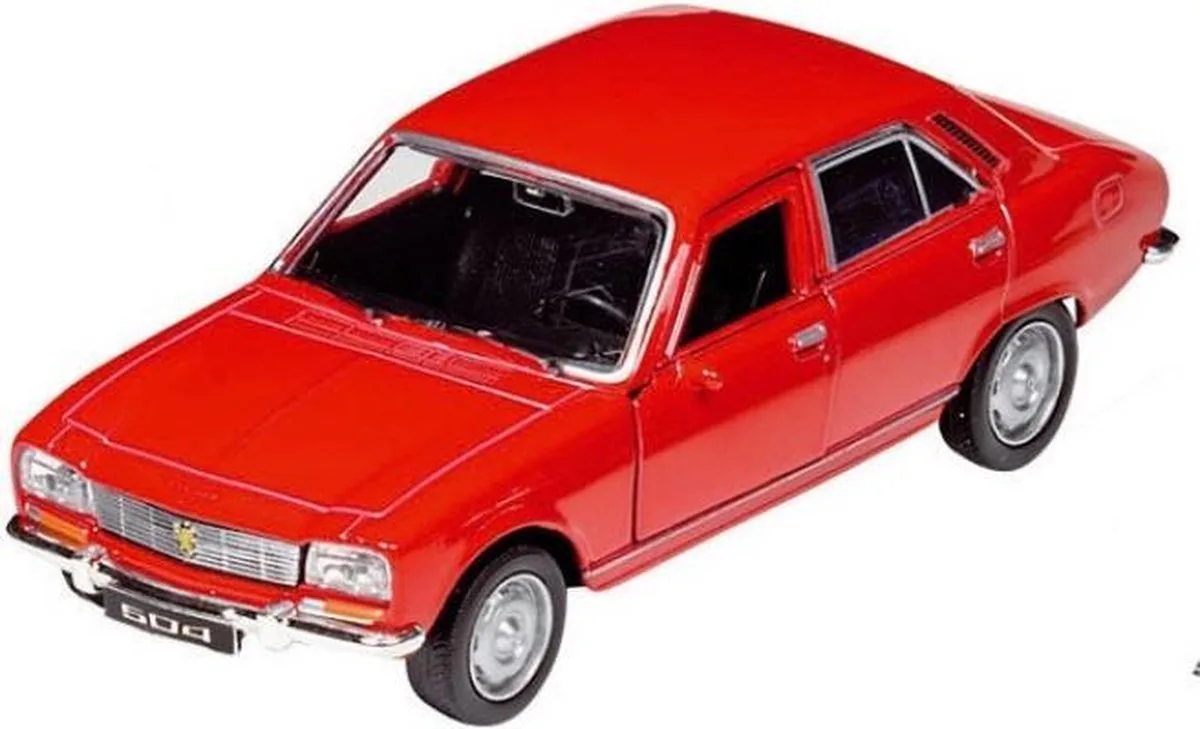 Metalen peugeot 504: 12 cm rood från Welly i "rood – produktbild