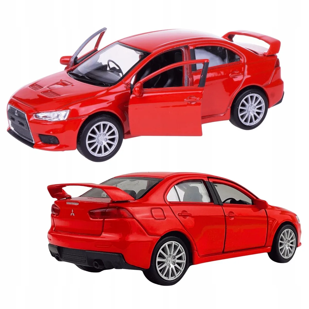 Mitsubishi Lancer Evolution X Modelauto 1:34 fra Welly i Rød – produktbillede