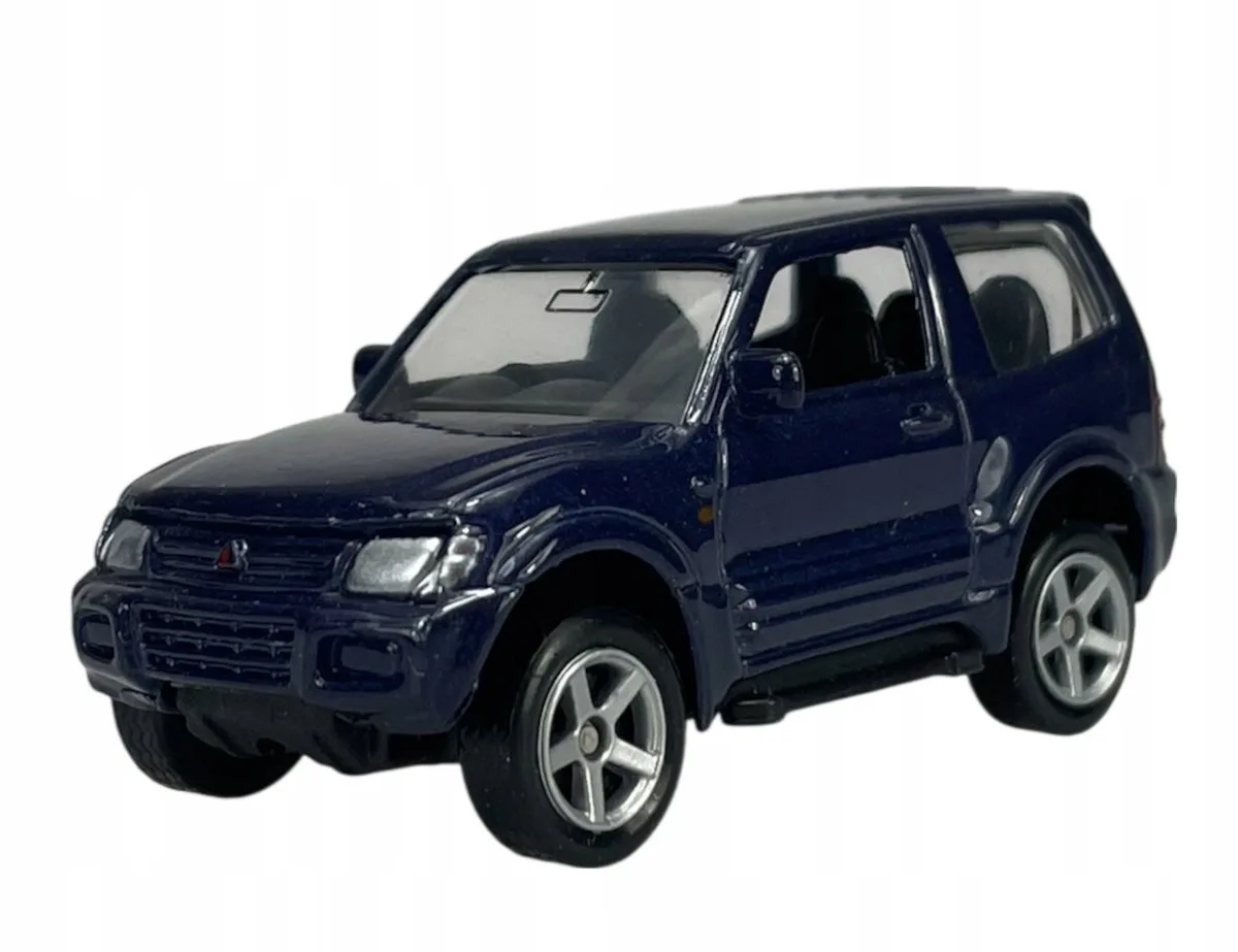 Mitsubishi Pajero Blauw Metaal Model Auto 1:60 Speelgoed från Welly – produktbild