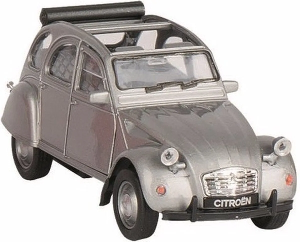 Modelauto Citroen 2CV - open - schaal 1:36 - schaalmodel auto de Welly en Argent – photo du produit