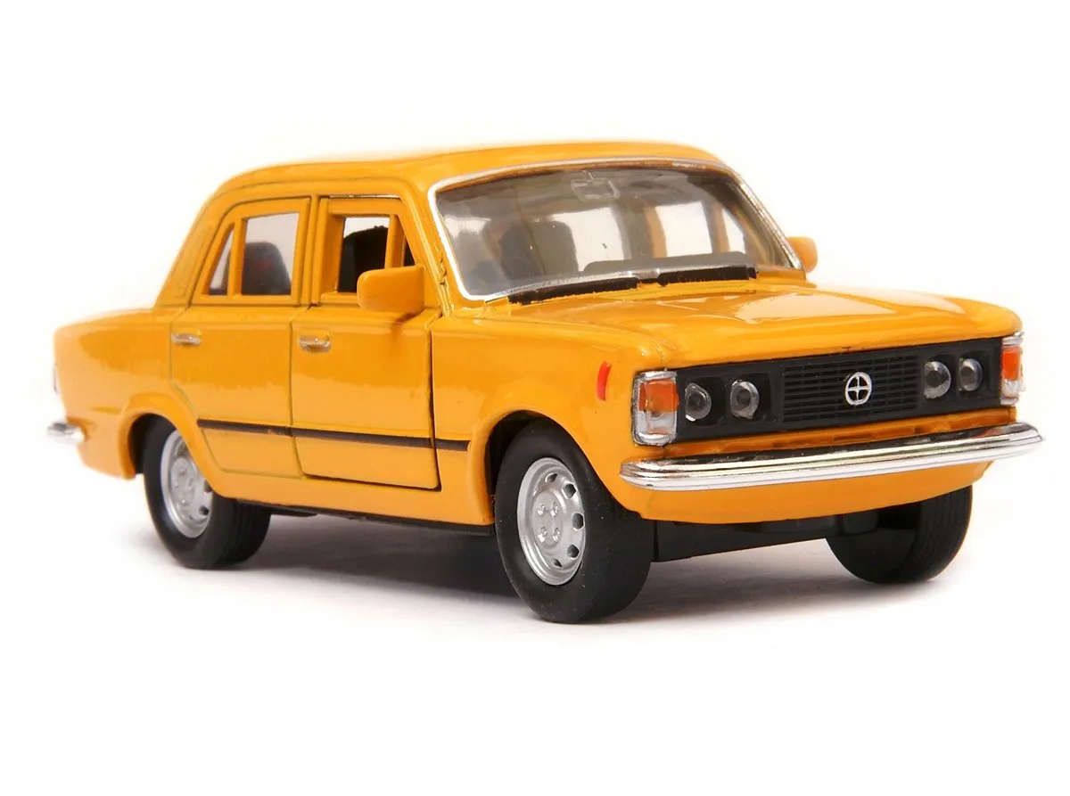 Modelauto Fiat 125p Geel Schaal 1:34 - Nieuw fra Welly – produktbillede
