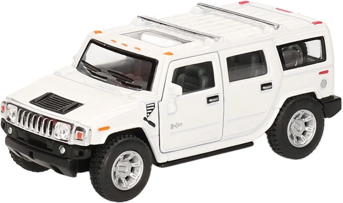 Modelauto Hummer H2 SUV - speelgoed wagen - 12,5 cm - metaal von Welly in Weiß – Produktfoto