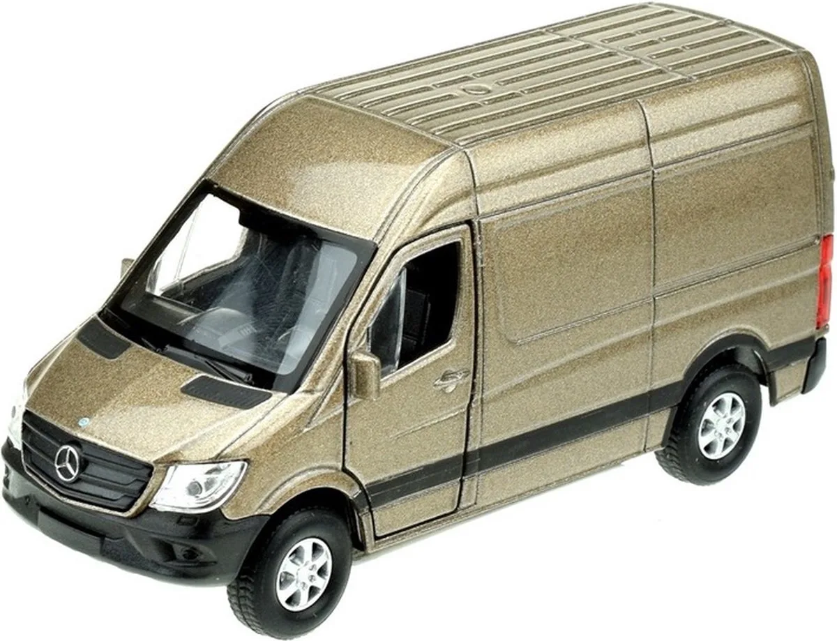 Modelauto Mercedes Benz Sprinter taupe 1:34 de Welly en Marron – photo du produit