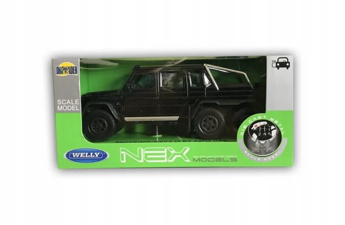 Modelauto Mercedes G63 AMG, metalen speciale carrosserie 1:34 de Welly en Noir – photo du produit