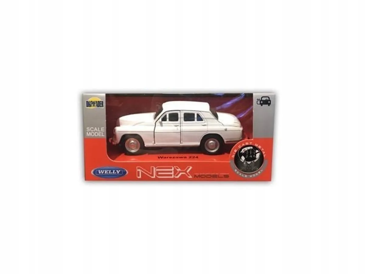 Modelauto Warszawa 224 Metaal 1:34 by Welly in White – product photo