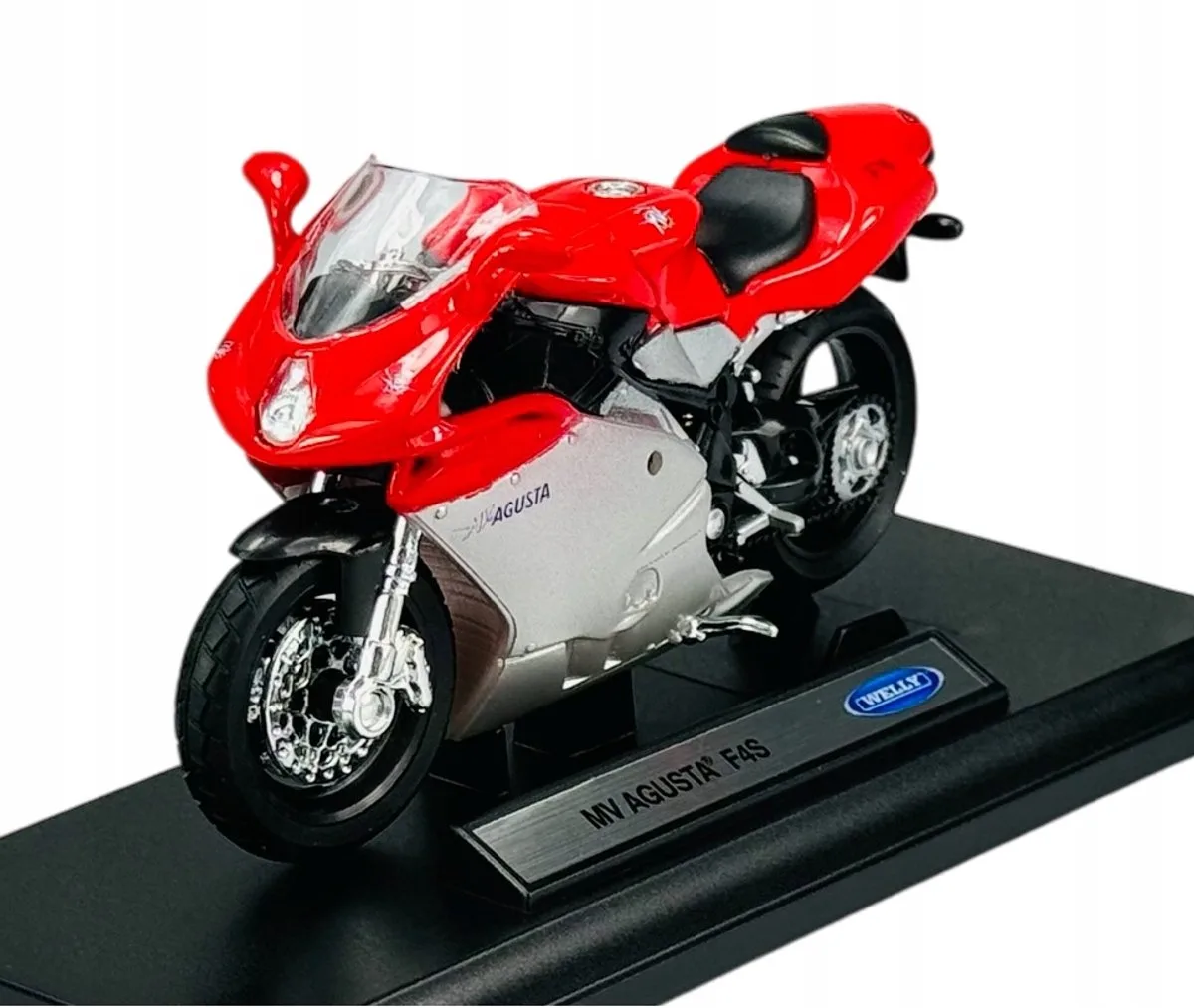 MV Agusta F4S Motorfiets 1:18 Model met Standaard von Welly – Produktfoto