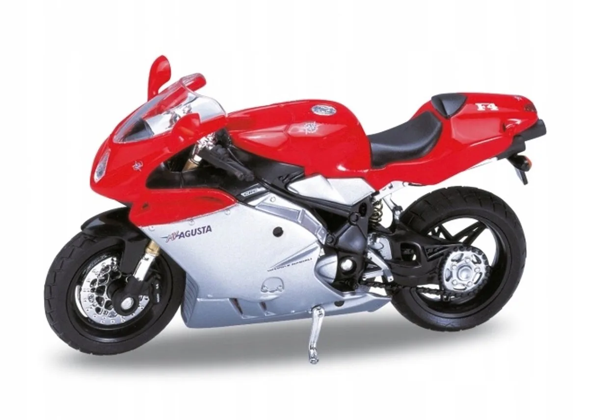MV Agusta F4S motorfietsmodel schaal 1:18 fra Welly i Rød – produktbillede