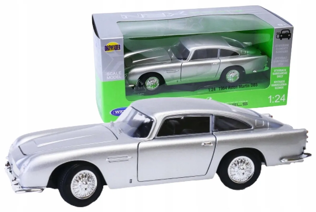 Nex Aston Martin DB5 1:24 Metaal - Modelauto de Welly en Argent – photo du produit