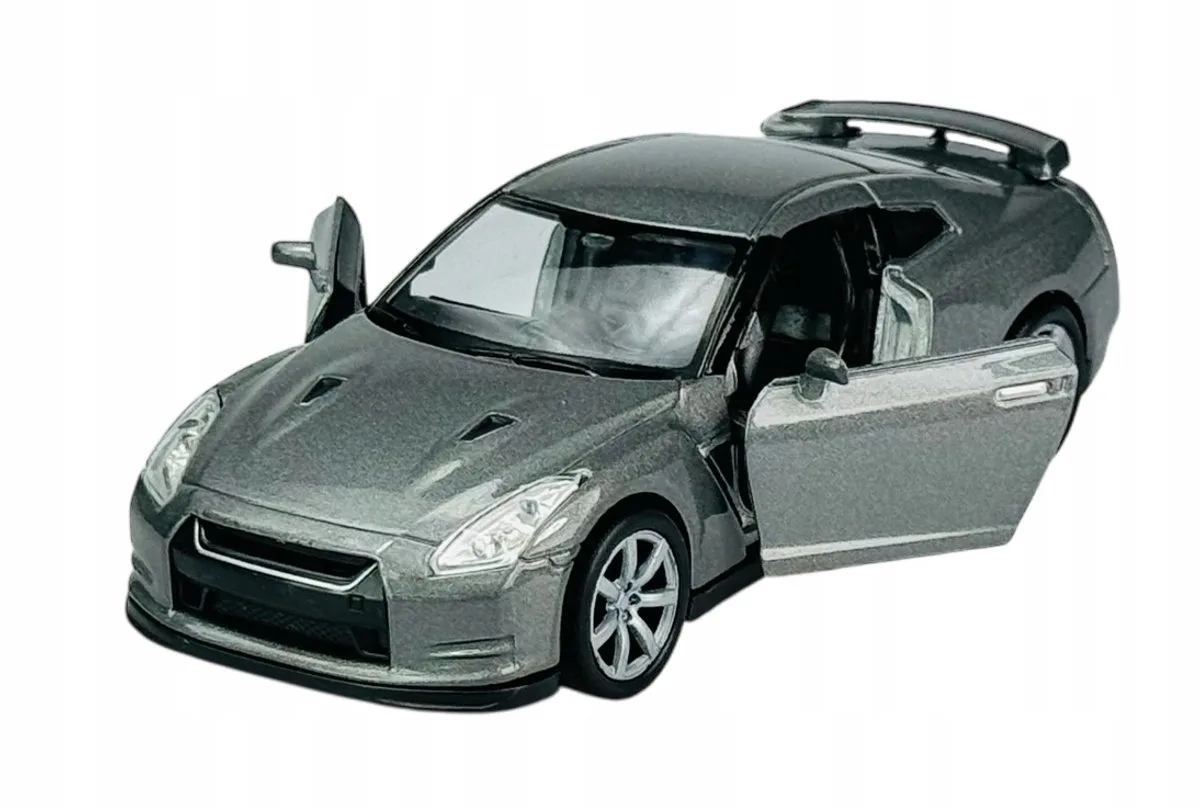 Nissan GT-R Modelauto 1:34 Metaal - Nieuw från Welly i Silver – produktbild