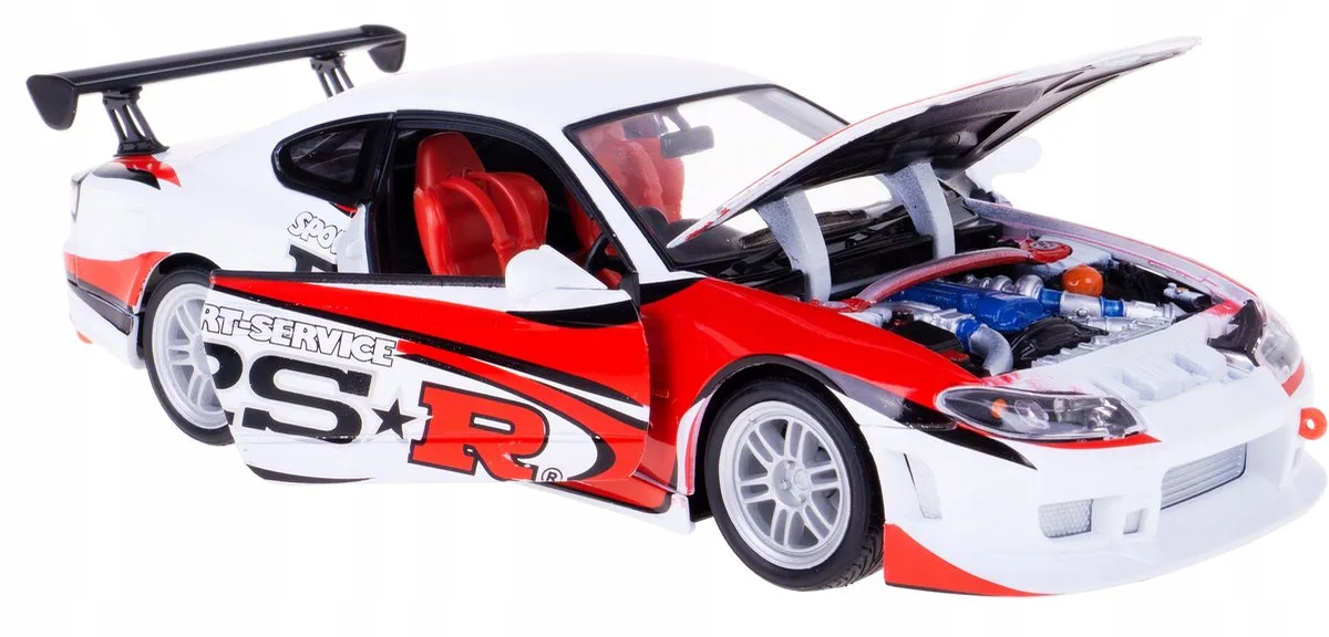 Nissan Silvia S15 RS-R Modelauto Schaal 1:24 - Metaal de Welly en Rouge – photo du produit