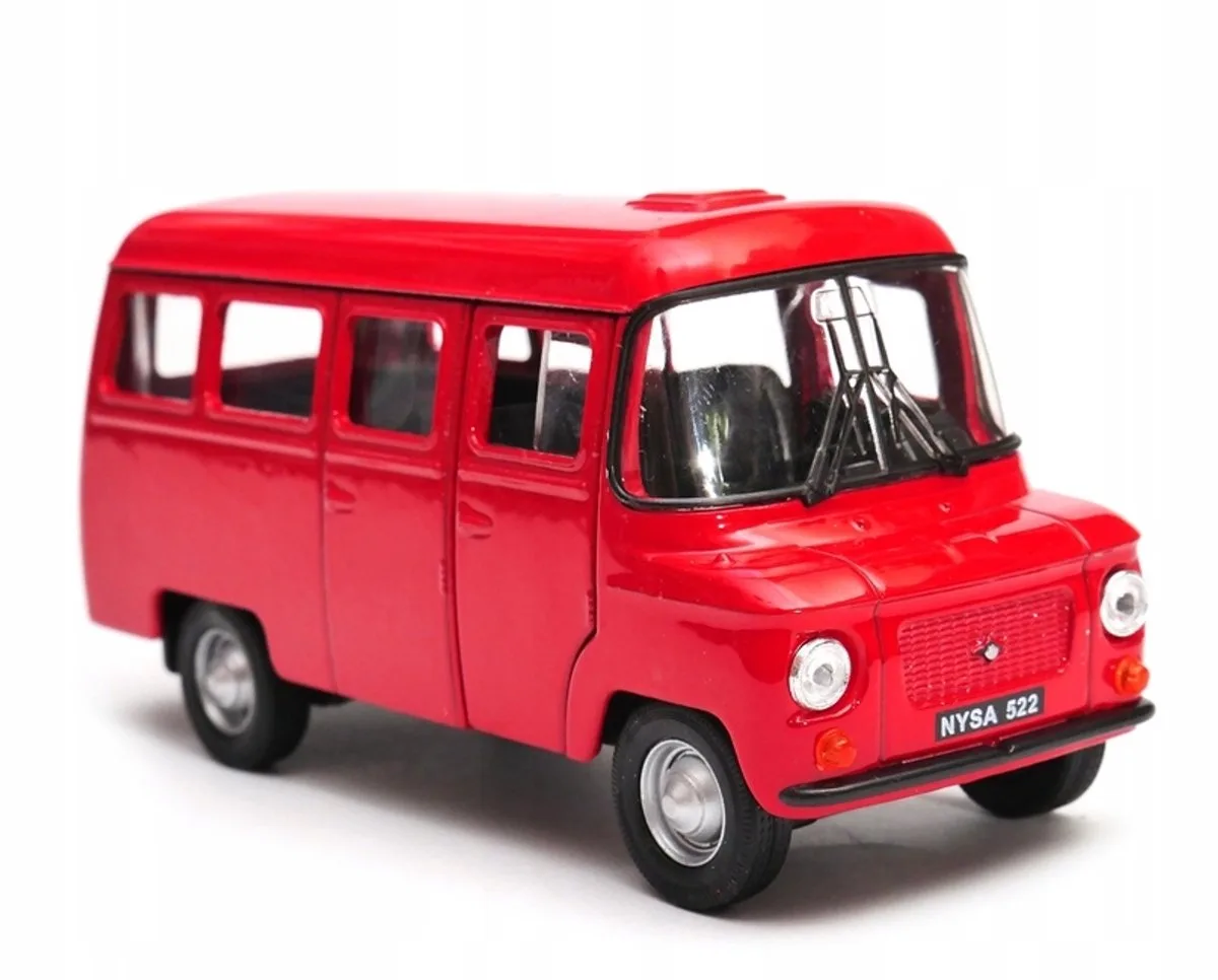 Nysa 522 Modelauto 1:34 - Legendarisch PRL Voertuig van Welly in Rood – productfoto