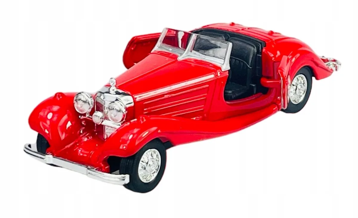 Old Timer 1936 Mercedes-Benz 500K metaal 1:34 model fra Welly i Rød – produktbillede