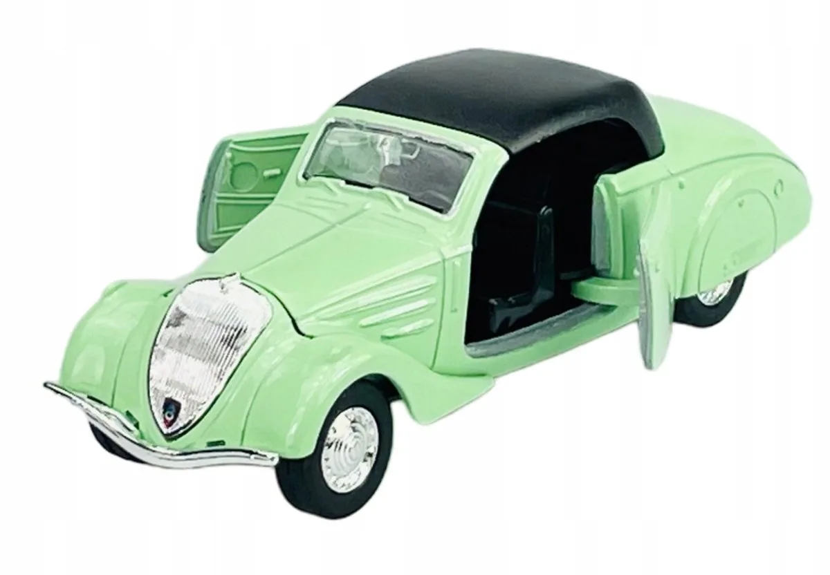 Old Timer 1938 Peugeot 402 Groen Metaal 1:34 Speelgoedauto fra Welly – produktbillede