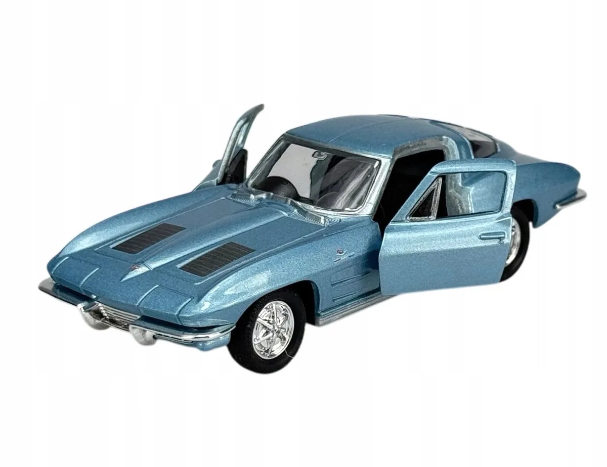 Old Timer 1963 Chevrolet Corvette C2 1:34 Model Auto van Welly in Blauw – productfoto