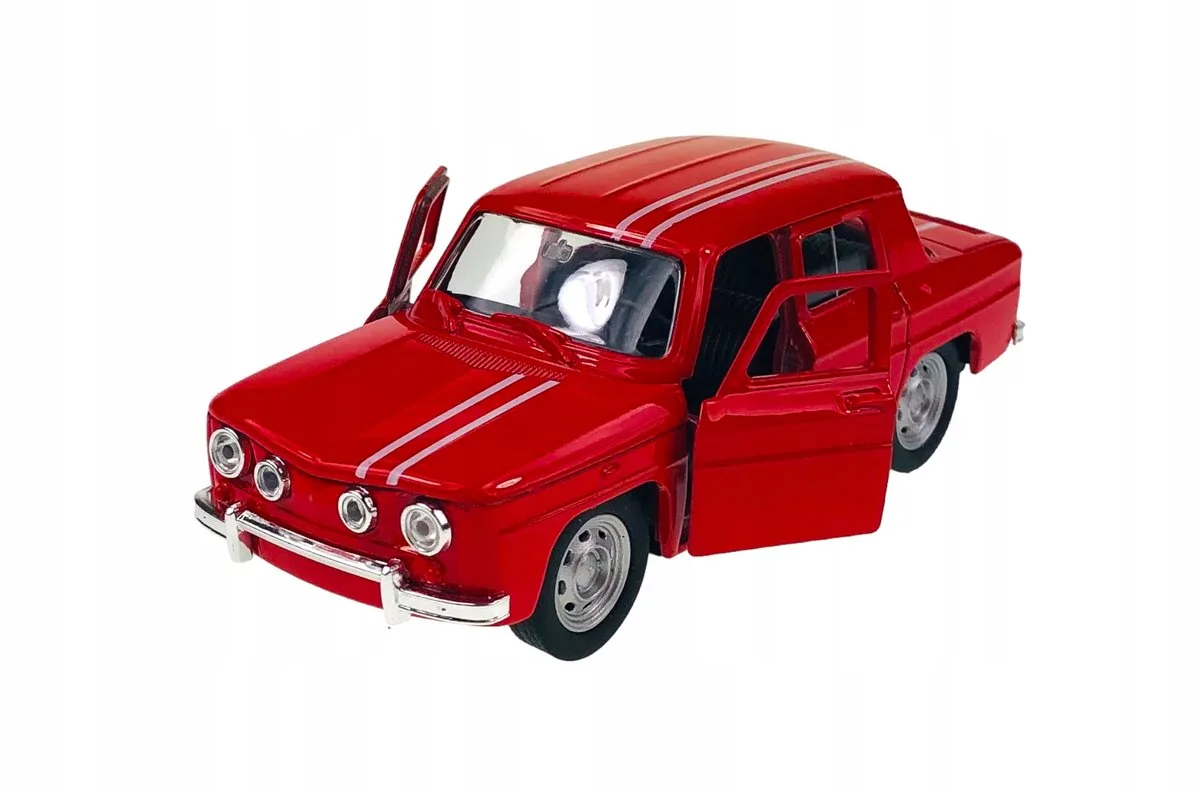 Old Timer Jaren 60 Renault R8 Metaal 1:34 Modelauto de Welly en Rouge – photo du produit