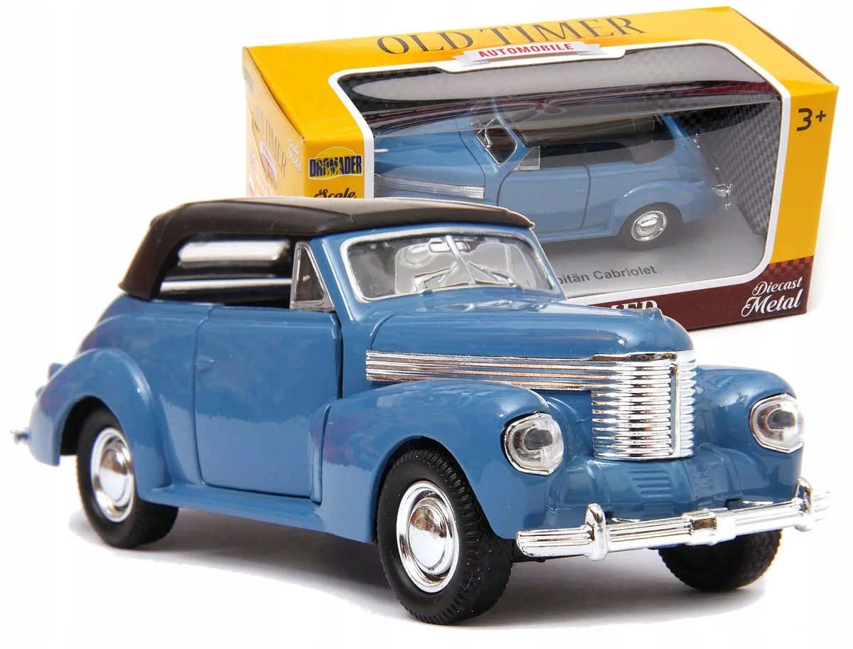 Opel Kapitan 1938 Cabriolet 1:34 Metaal de Welly en Bleu – photo du produit