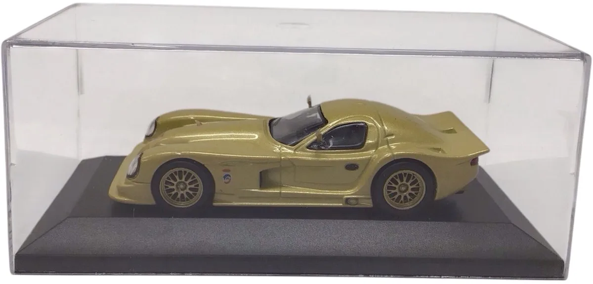 Panoz Esperante GTR-1 in mooie case De Agostini 1:43 verzamelauto - Schaalmodel - Model auto - Miniatuurauto - Miniatuurautos by Welly in Gold – product photo