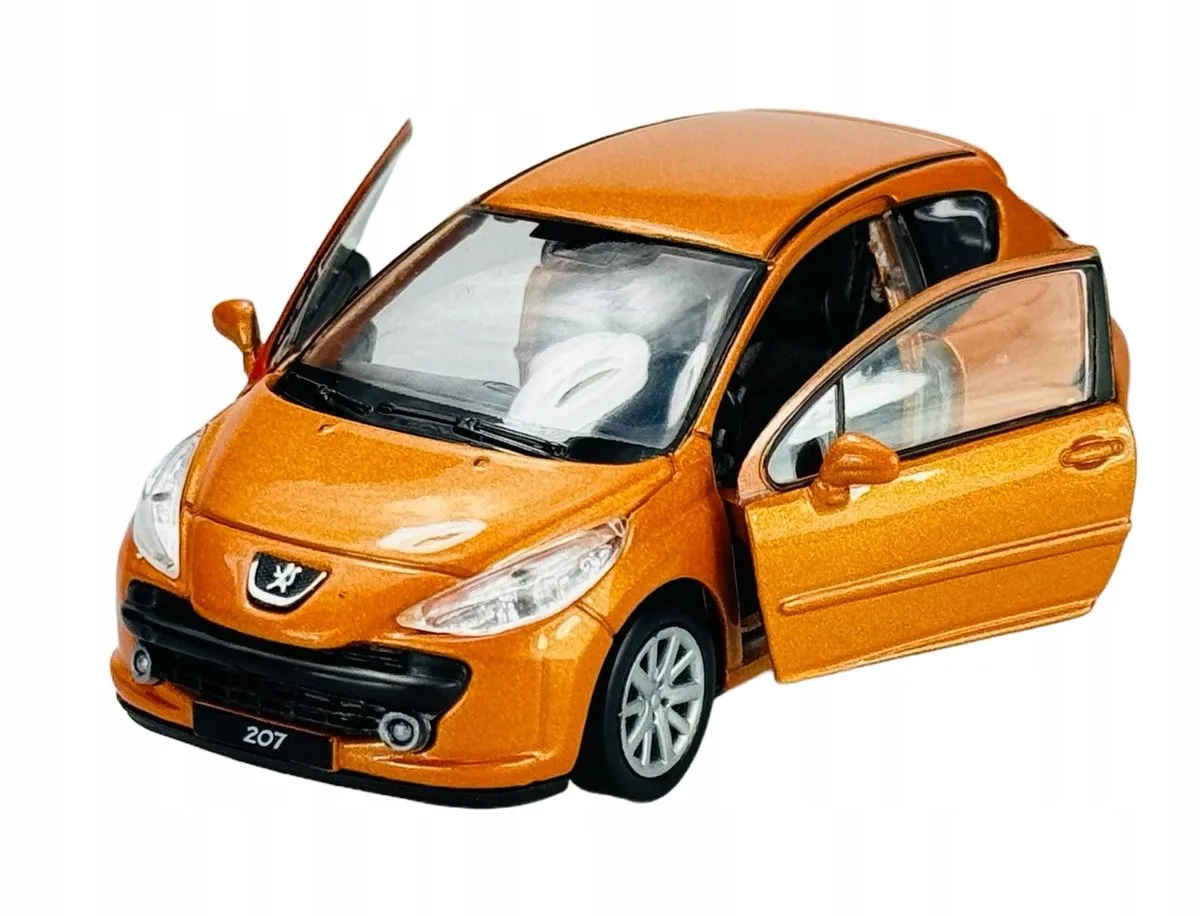 Peugeot 207 Metaal Model Auto 1:34 Nieuw de Welly en Orange – photo du produit