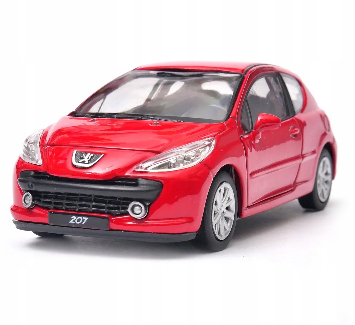 Peugeot 207 Modelauto 1:34 Metaal van Welly in Rood – productfoto
