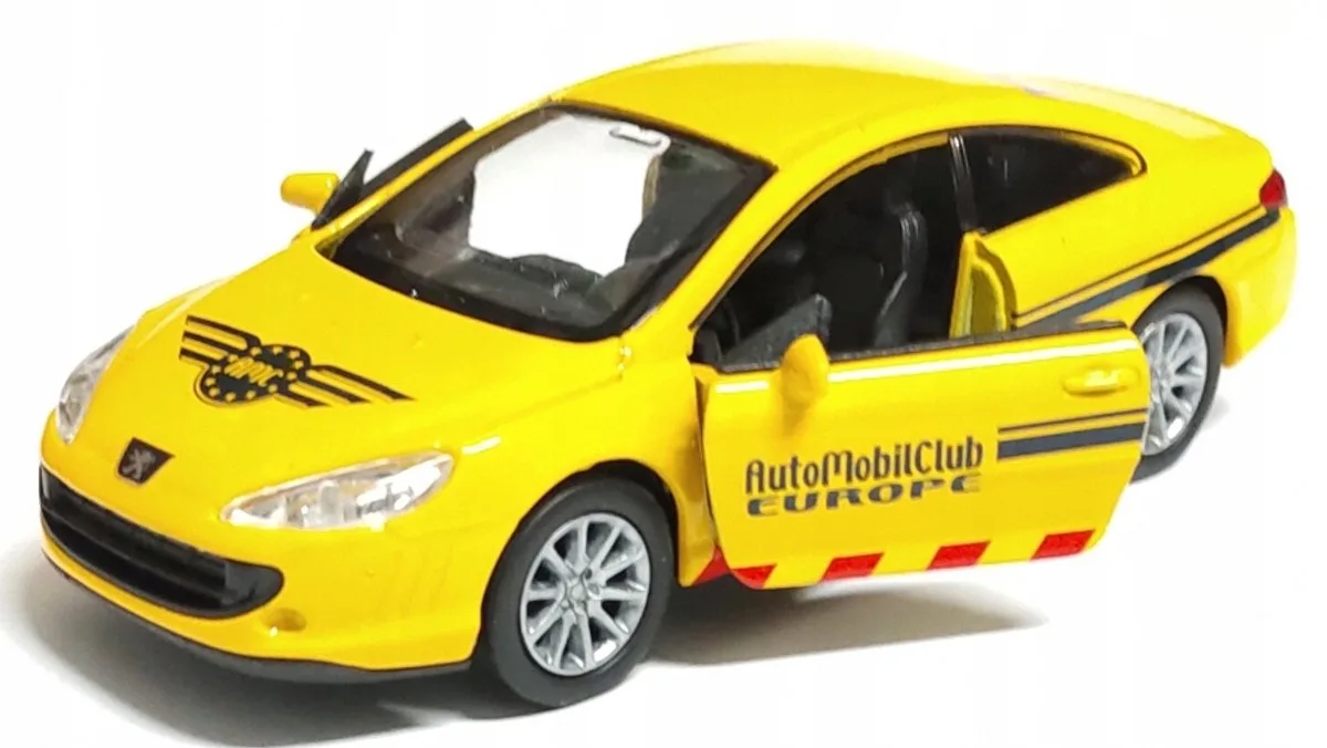 Peugeot 407 modelauto schaal 1:34-1:39, metaal van Welly in Geel – productfoto