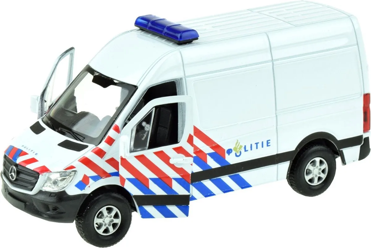 Politie MERCEDES-BENZ SPRINTER PANEL VAN Welly 43730 HP de Welly en Blanc – photo du produit