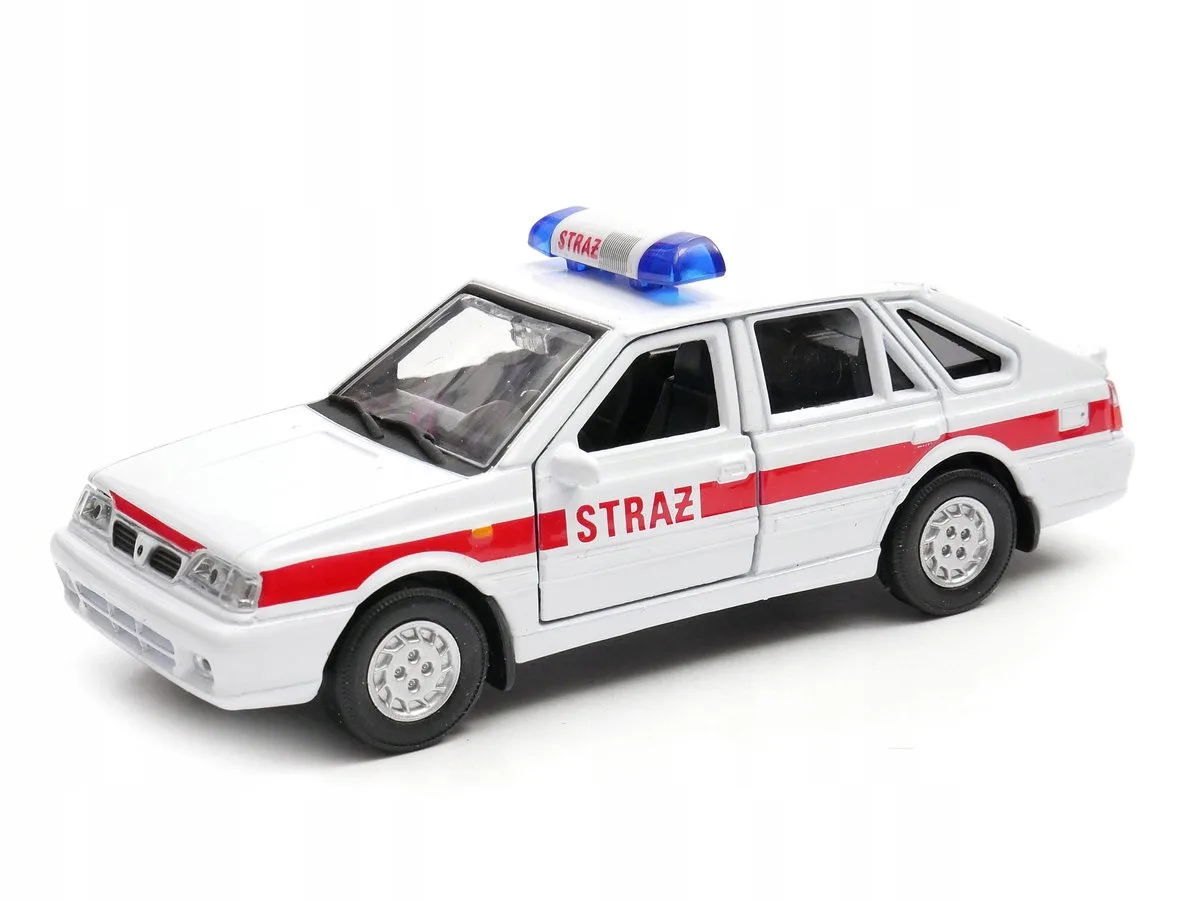 Polonez Caro Plus Brandweer Modelauto - Metaal, 1:34-39 fra Welly i Hvid – produktbillede