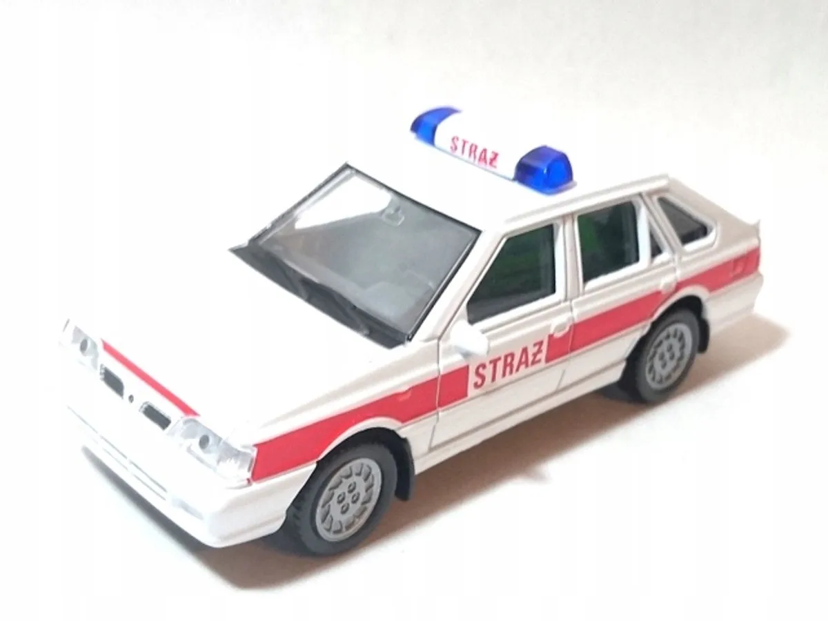 Polonez Caro Plus Straż Model Auto 1:43 fra Welly i Rød – produktbillede