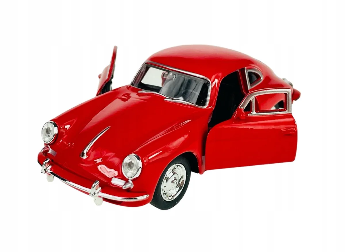 Porsche 356 B Oldtimer Metaal Rood 1:34 Model Auto de Welly – photo du produit