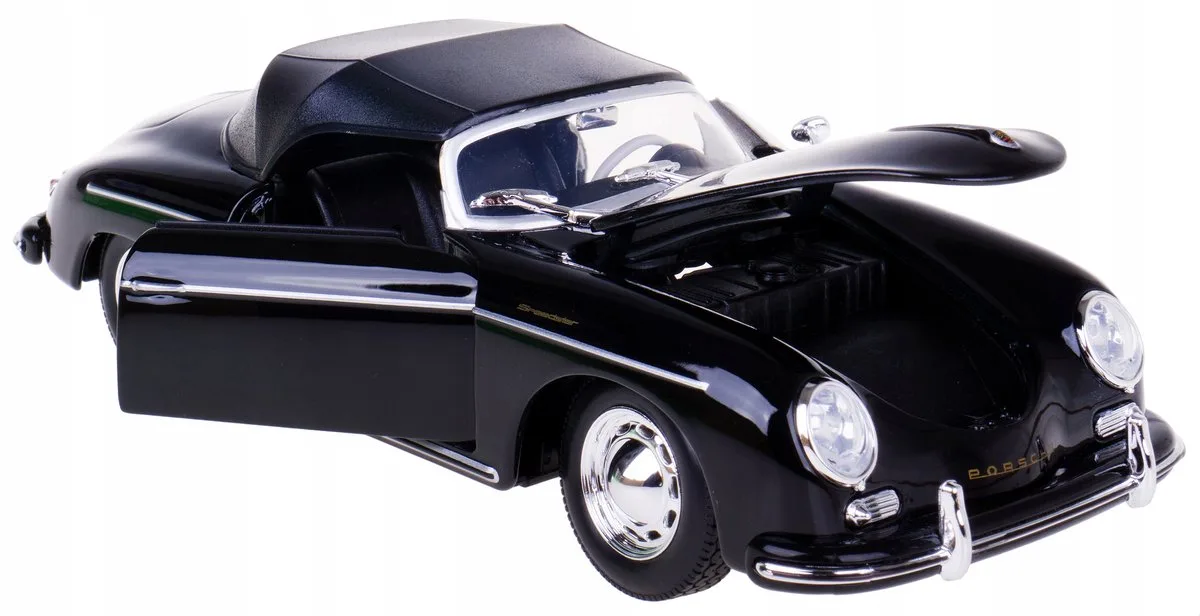 Porsche 356A Modelauto Metaal 1:24 Klassiek de Welly en Noir – photo du produit