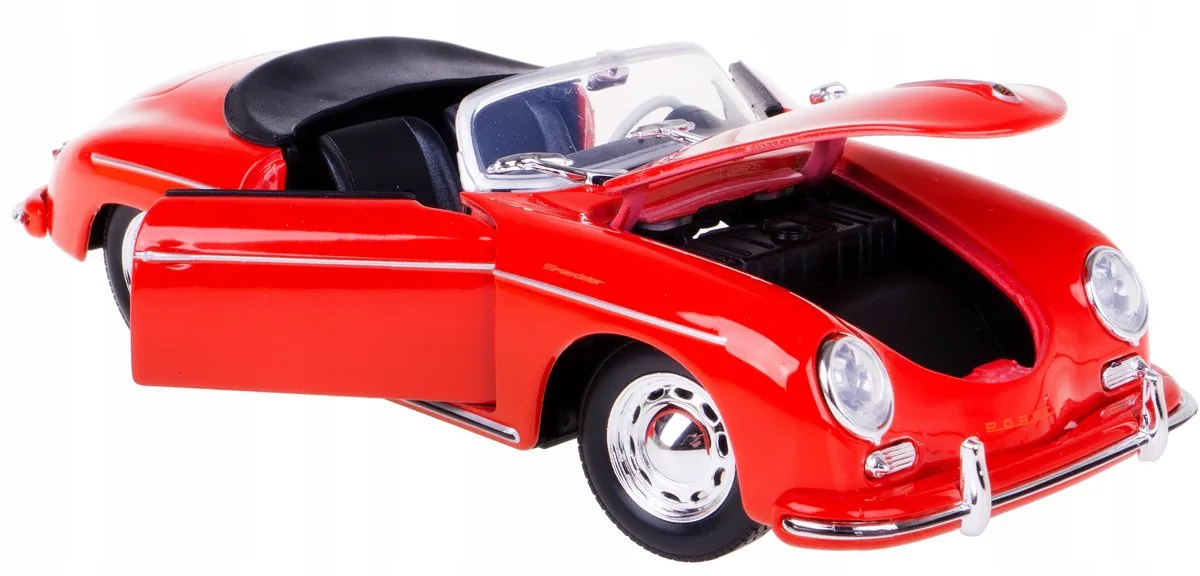 Porsche 356A Modelauto Metaal 1:24 - Klassieker de Welly en Rouge – photo du produit