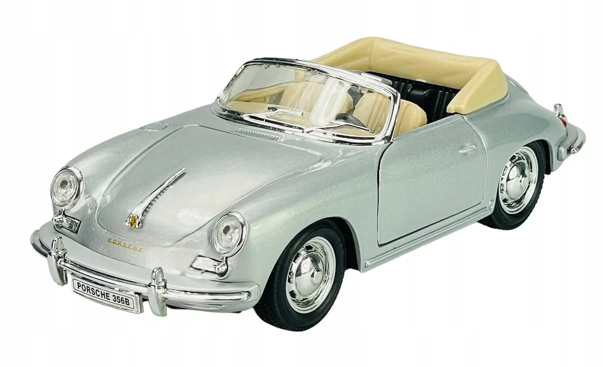 Porsche 356B Metaal 1:24 Model Auto de Welly en Argent – photo du produit