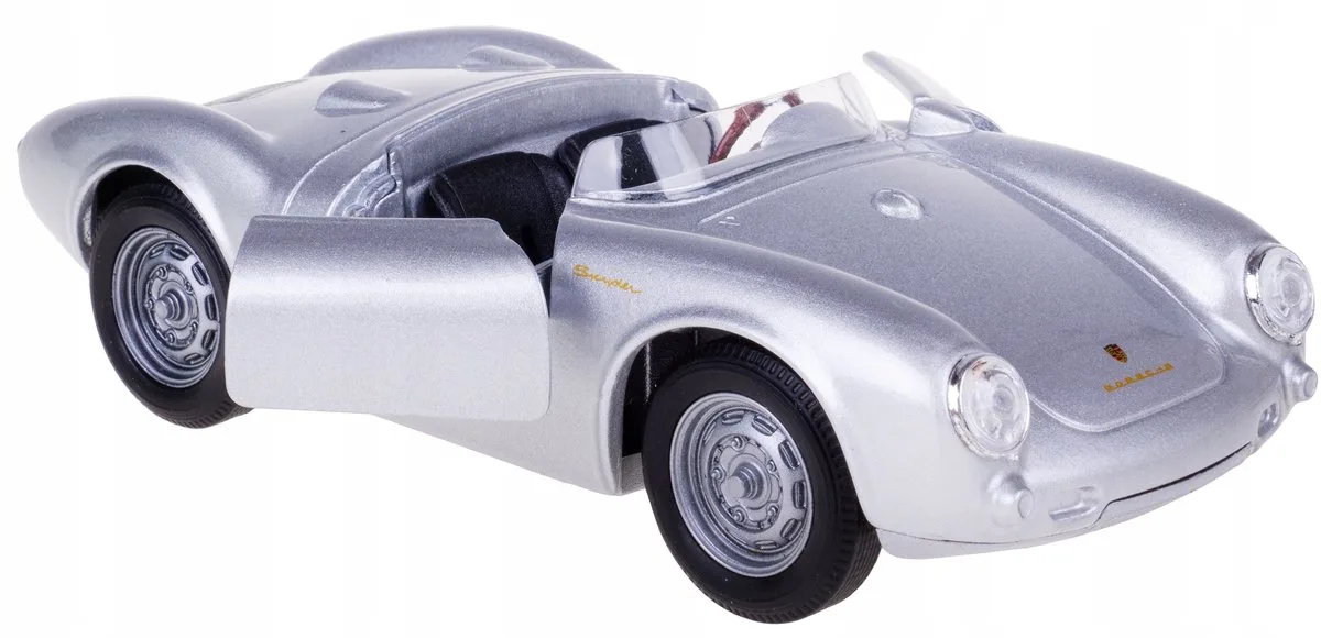 Porsche 550 Spyder Modelauto Metaal 1:34-39 de Welly en Argent – photo du produit