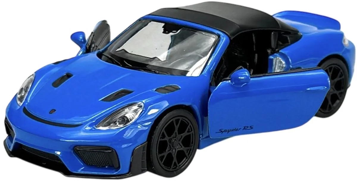 Porsche 718 Spyder RS Metaal 1:34 Modelauto fra Welly i Blå – produktbillede