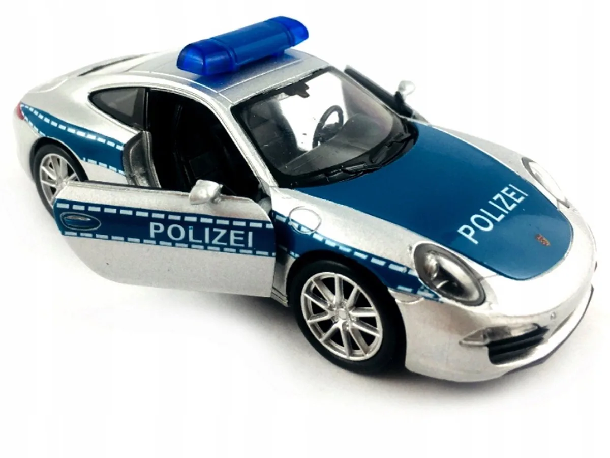 Porsche 911 Carrera S Politie Model Auto Metaal Welly 1:34 de Welly en Bleu – photo du produit
