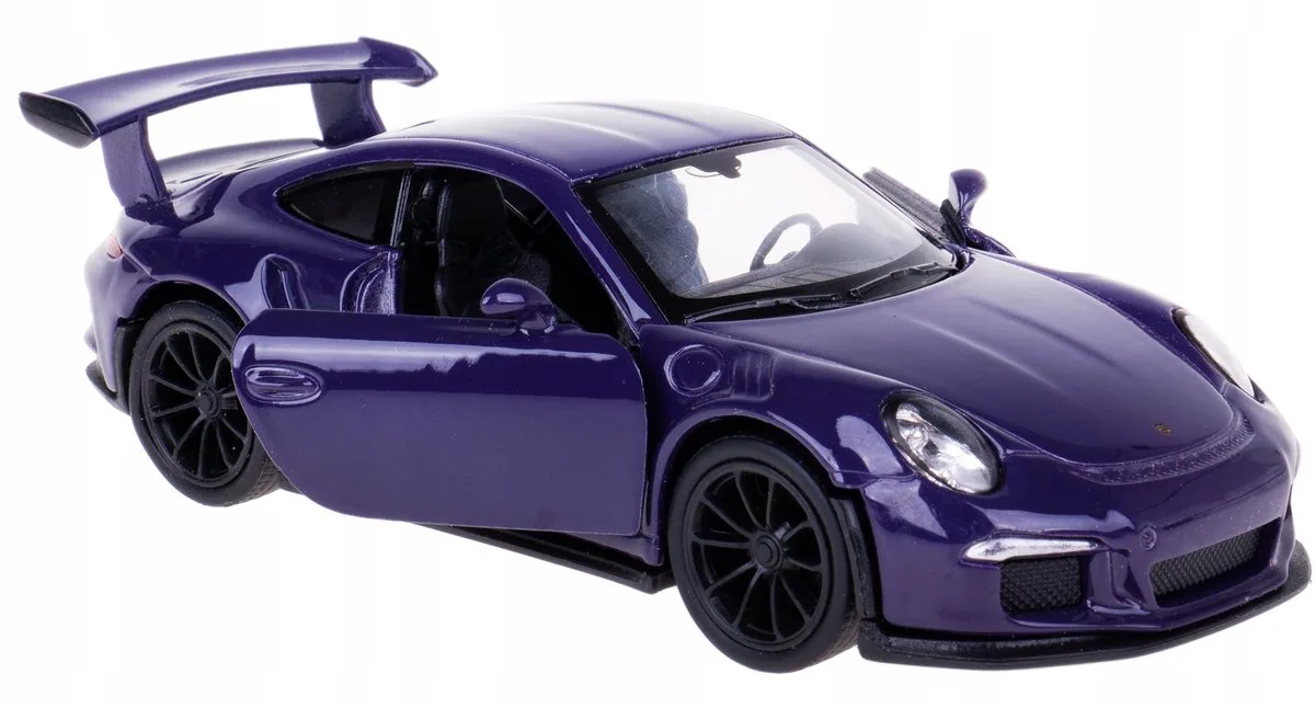 Porsche 911 GT3 RS Model Auto Metaal 1:34 fra Welly i Lilla – produktbillede