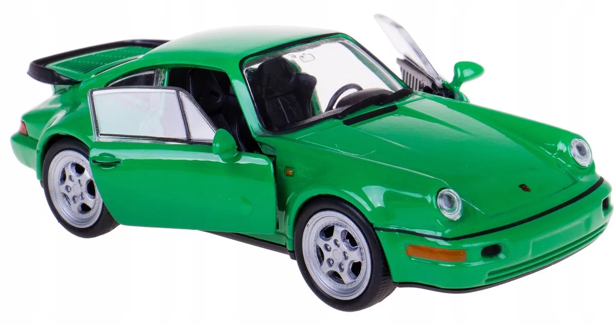 Porsche 911 Turbo Modelauto Metaal 1:34-39 von Welly in Dunkelgrün – Produktfoto