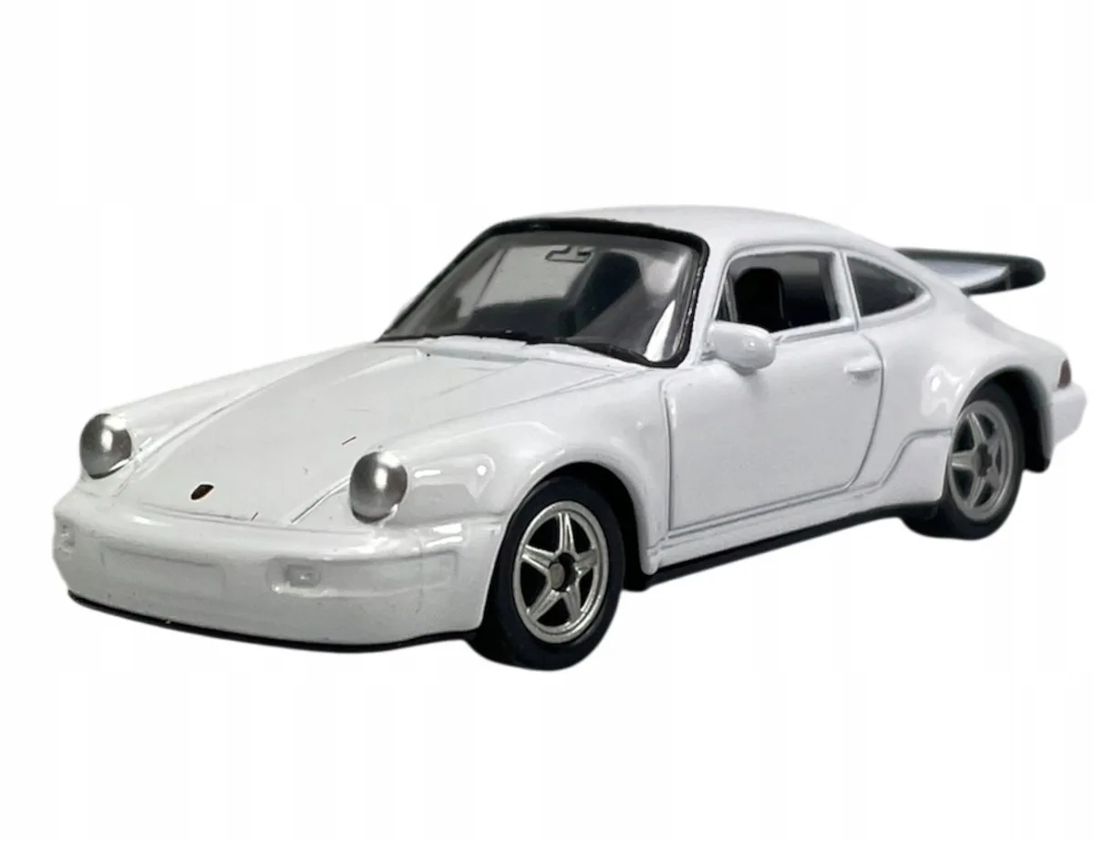 Porsche 911 Turbo Wit Metaal Model 1:60 Speelgoedauto van Welly – productfoto