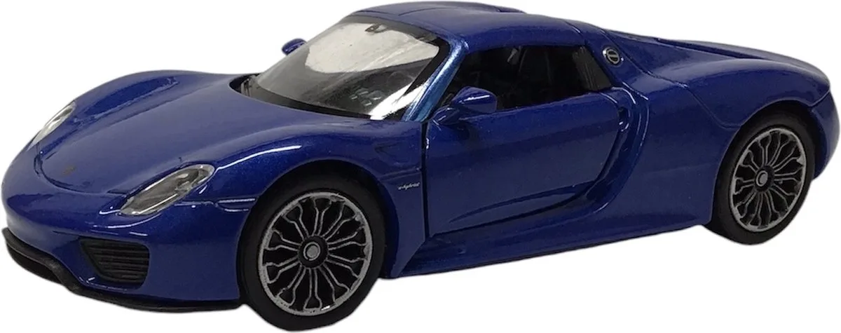 Porsche 918 Spyder fra Welly i Blå – produktbillede