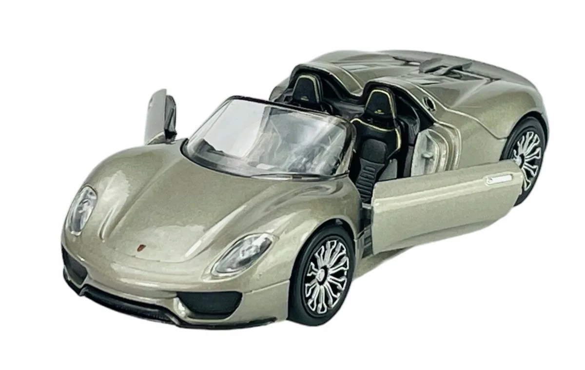 Porsche 918 Spyder Concept Metaal Modelauto 1:34 de Welly en Argent – photo du produit