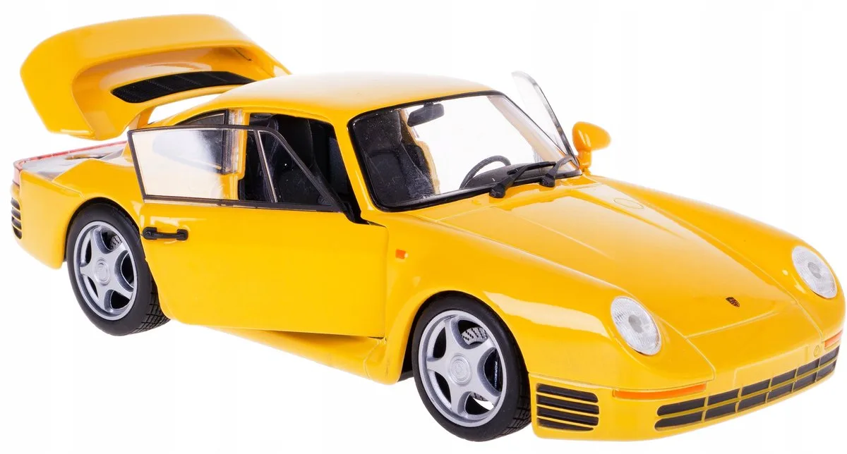 Porsche 959 Modelauto Metaal 1:24 de Welly en Jaune – photo du produit
