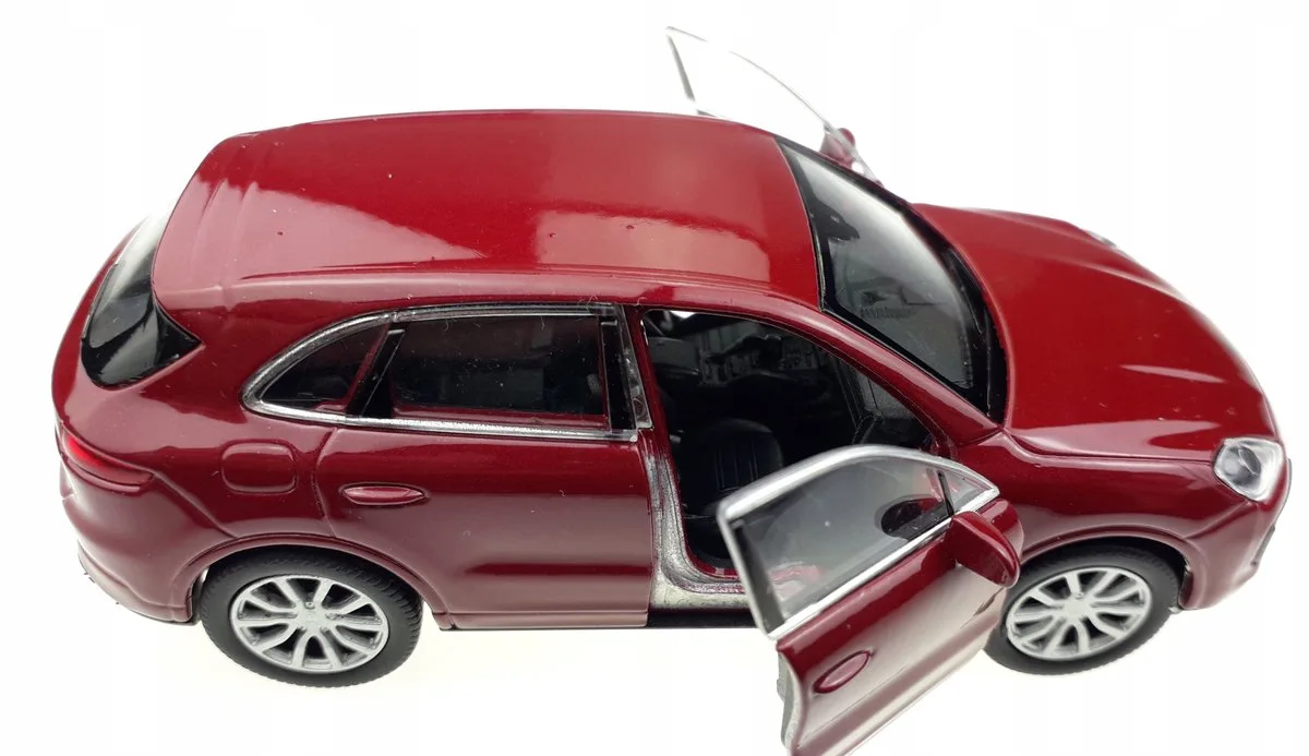 Porsche Cayenne Turbo Modelauto Schaal 1:34 - Rood Metaal fra Welly – produktbillede