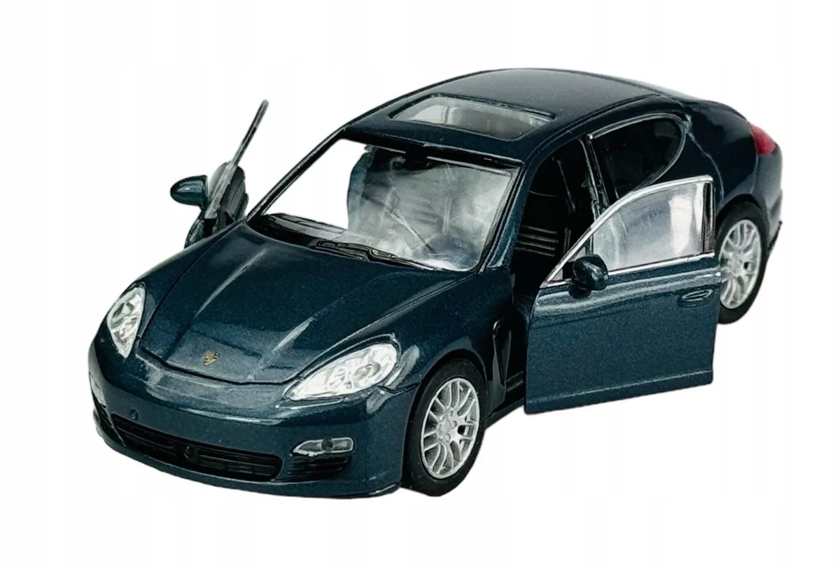 Porsche Panamera S 1:34 Metalen Model Auto Nieuw de Welly en Bleu – photo du produit
