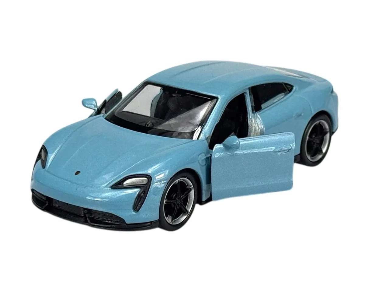 Porsche Taycan Turbo S Metaal 1:34 Model Auto de Welly en Bleu – photo du produit