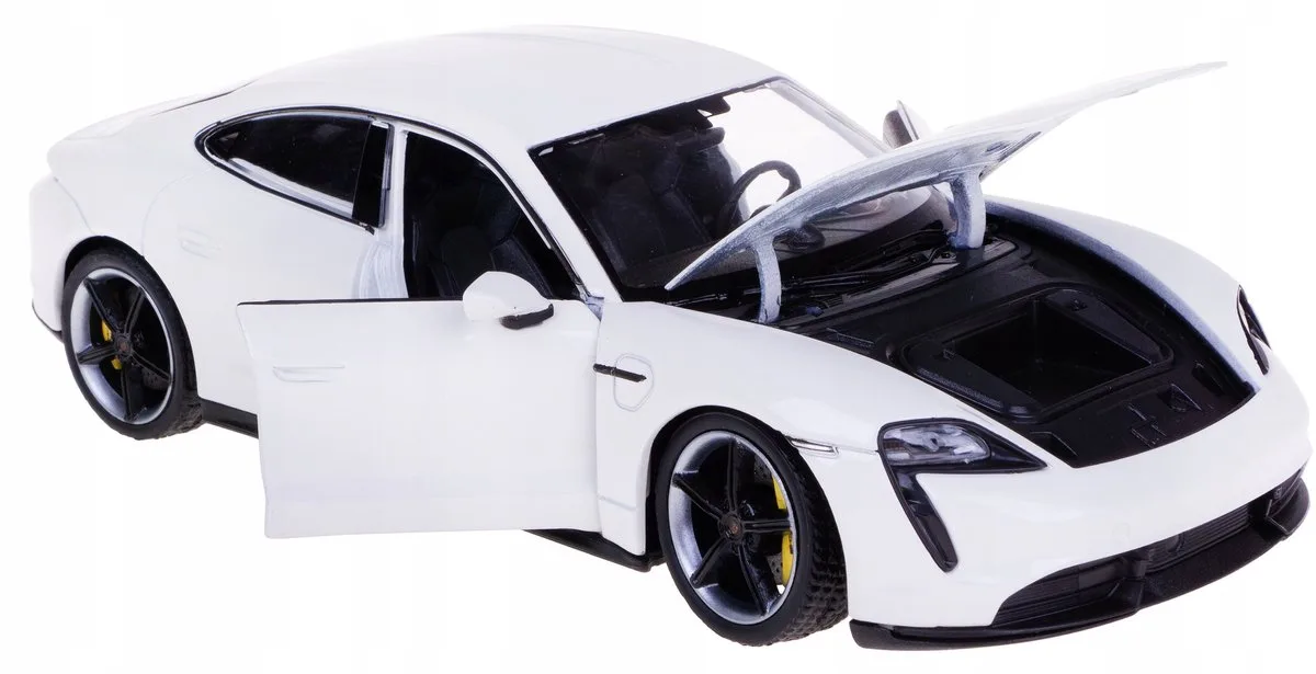 Porsche Taycan Turbo S Model Auto Welly 1:24 by Welly in White – product photo