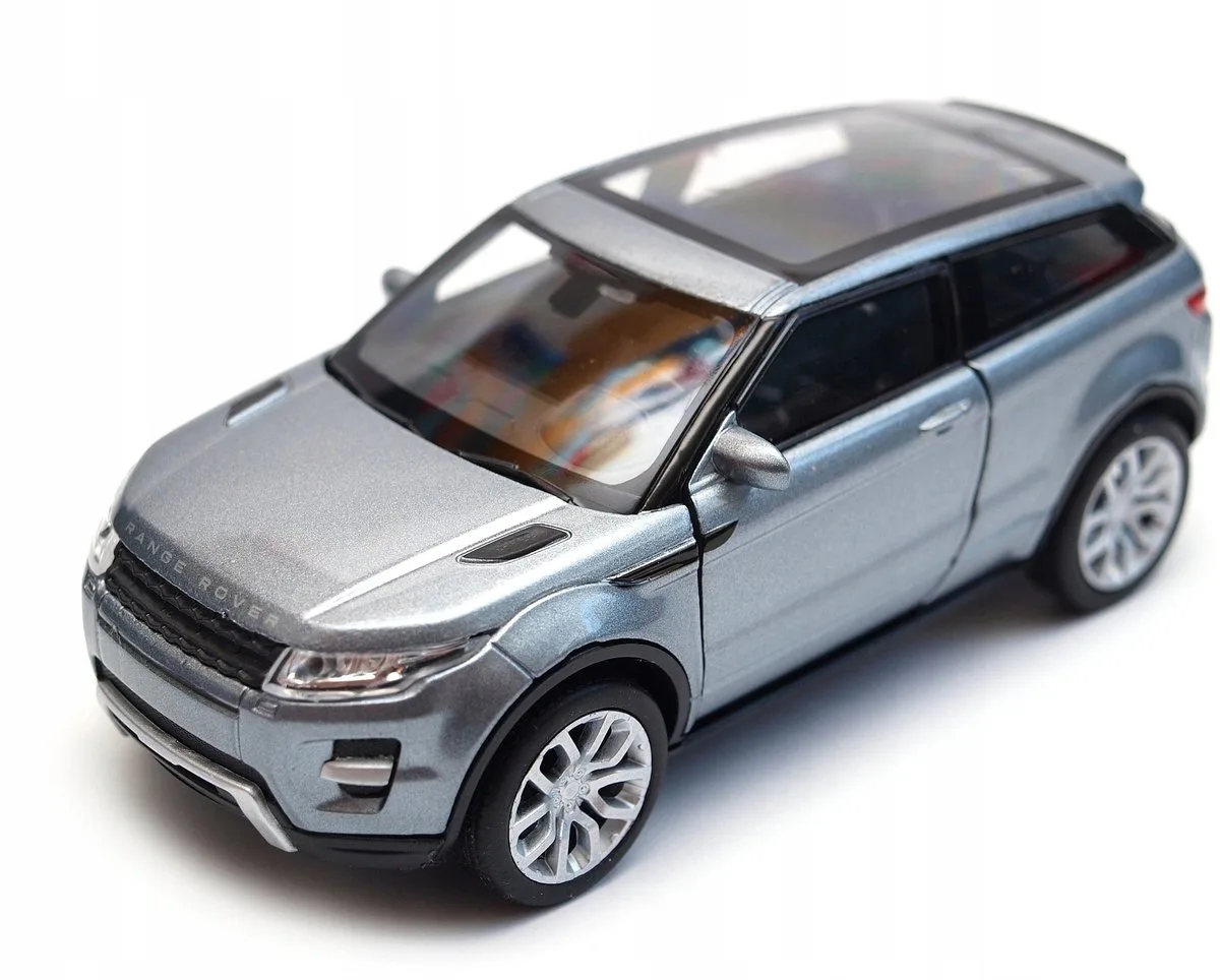 Range Rover Evoque modelauto schaal 1:34 - 39 fra Welly i Sølv – produktbillede