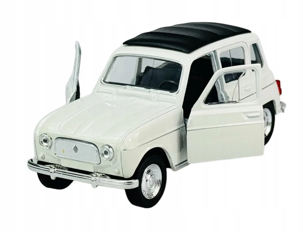 Renault 4 Metaal Model 1:34 - Nieuw de Welly en Blanc – photo du produit