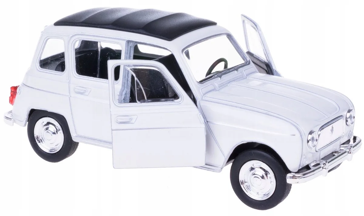 Renault 4 Metal Model Auto Schaal 1:34-39 de Welly en Blanc – photo du produit